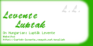 levente luptak business card