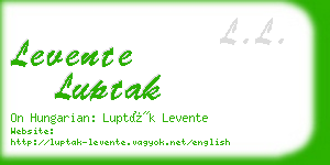 levente luptak business card